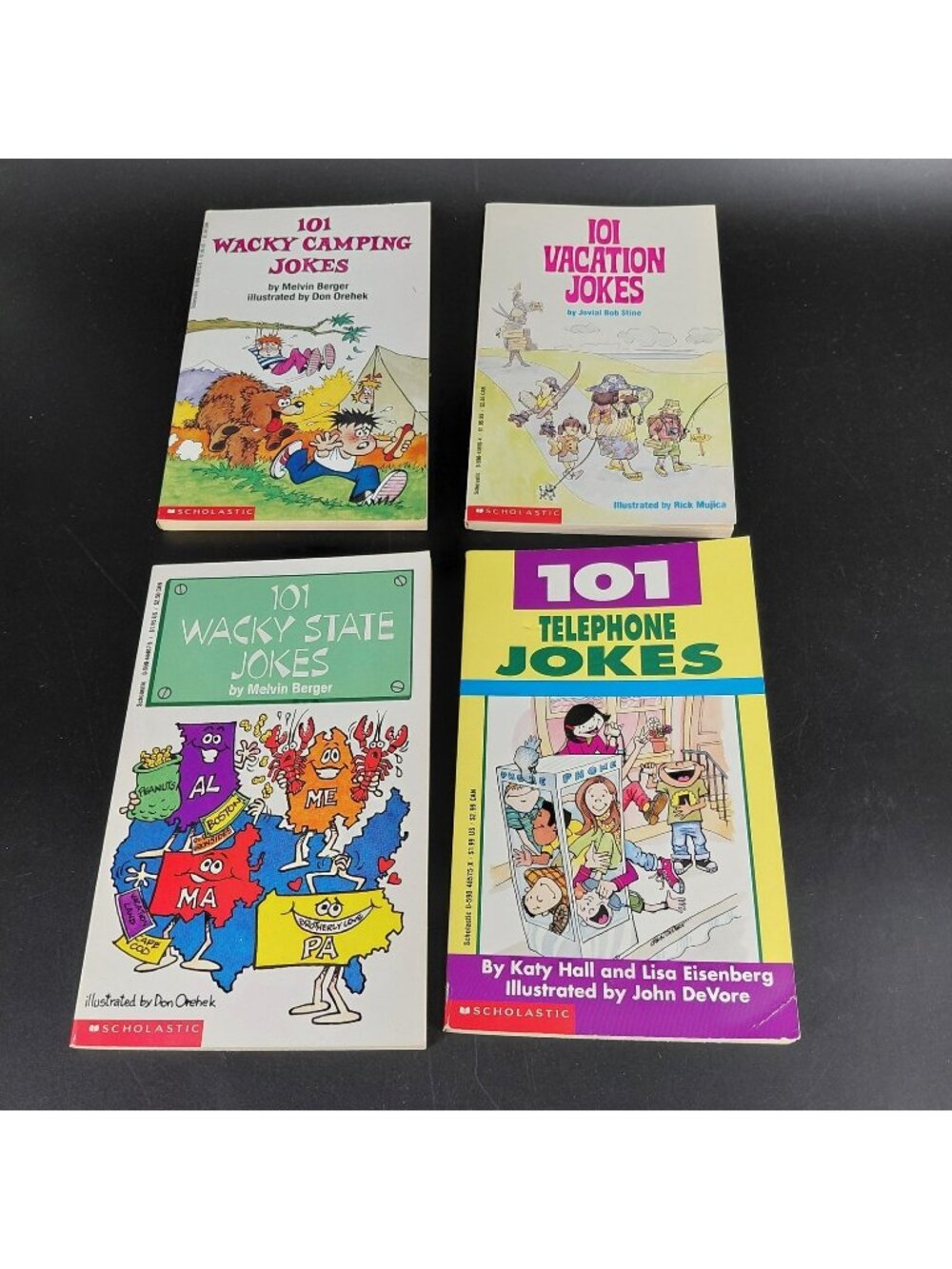 Vintage 101 Jokes Books Lot 4 Melvin Berger Scholastic Paperback 1980s Humor